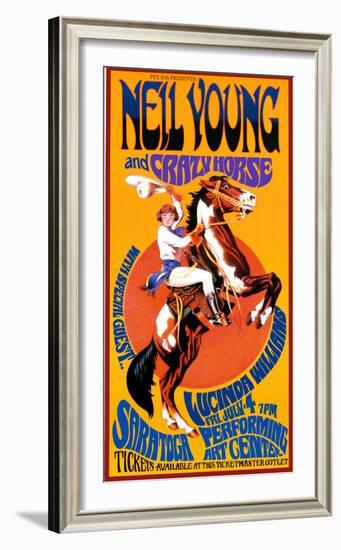 Neil Young and Crazy Horse in Concert-Bob Masse-Framed Art Print