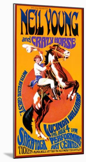 Neil Young and Crazy Horse in Concert-Bob Masse-Mounted Art Print