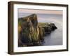 Neist Point and Lighthouse Bathed in Evening Light, Isle of Skye, Highland-Lee Frost-Framed Photographic Print