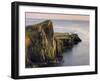 Neist Point and Lighthouse Bathed in Evening Light, Isle of Skye, Highland-Lee Frost-Framed Photographic Print