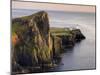 Neist Point and Lighthouse Bathed in Evening Light, Isle of Skye, Highland-Lee Frost-Mounted Photographic Print