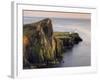 Neist Point and Lighthouse Bathed in Evening Light, Isle of Skye, Highland-Lee Frost-Framed Photographic Print