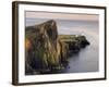 Neist Point and Lighthouse Bathed in Evening Light, Isle of Skye, Highland-Lee Frost-Framed Photographic Print