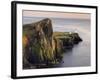 Neist Point and Lighthouse Bathed in Evening Light, Isle of Skye, Highland-Lee Frost-Framed Photographic Print