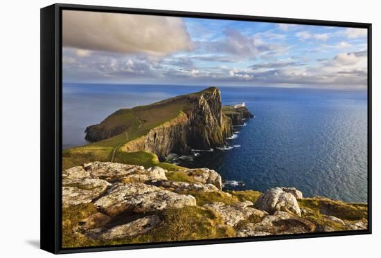 Neist Point and Lighthouse-Neale Clark-Framed Stretched Canvas