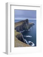 Neist Point Lighthouse, the Most Westerly Point on the Isle of Skye, Scotland. Winter (November)-Adam Burton-Framed Photographic Print