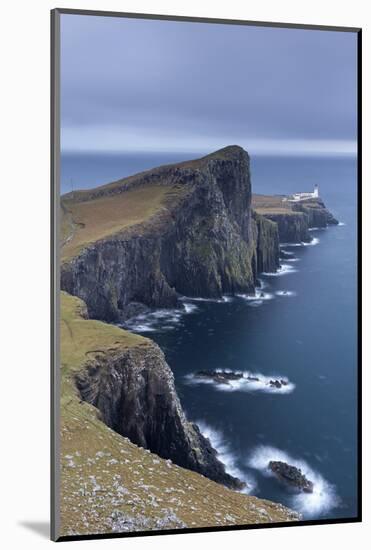 Neist Point Lighthouse, the Most Westerly Point on the Isle of Skye, Scotland. Winter (November)-Adam Burton-Mounted Photographic Print