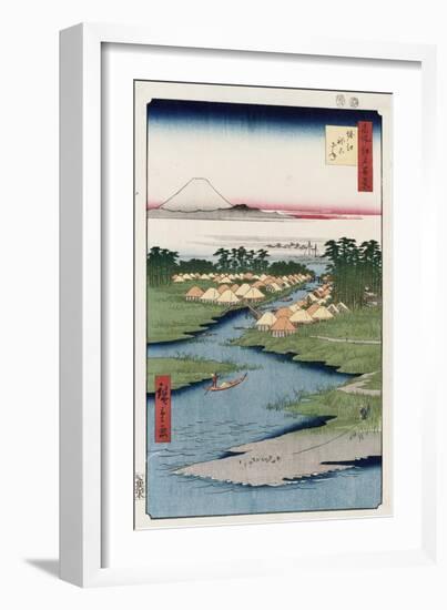 Nekozane at Horikiri', from the Series 'One Hundred Views of Famous Places in Edo'-Hashiguchi Goyo-Framed Giclee Print