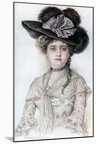 Nell, 1908-1909-William Hartley Waddington-Mounted Giclee Print