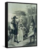 Nell Gwynn Persuading Charles II to Build a Hospital-null-Framed Stretched Canvas