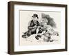 Nelly and Her Grandfather at the Races-Charles Green-Framed Giclee Print