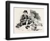 Nelly and Her Grandfather at the Races-Charles Green-Framed Giclee Print