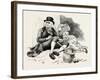 Nelly and Her Grandfather at the Races-Charles Green-Framed Giclee Print