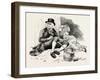 Nelly and Her Grandfather at the Races-Charles Green-Framed Giclee Print