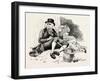 Nelly and Her Grandfather at the Races-Charles Green-Framed Giclee Print