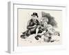 Nelly and Her Grandfather at the Races-Charles Green-Framed Giclee Print