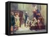 Nelson at Church (Oil on Canvas)-Fred Roe-Framed Stretched Canvas