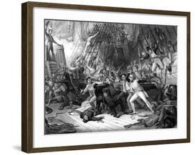 Nelson Boarding the 'San Josef, Battle of Cape St Vincent, 1797-JJ Crew-Framed Giclee Print