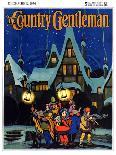 "Christmas Carolling in Village at Night," Country Gentleman Cover, December 1, 1930-Nelson Grofe-Giclee Print