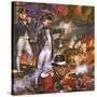 Nelson in the Battle of Trafalgar-Ron Embleton-Stretched Canvas