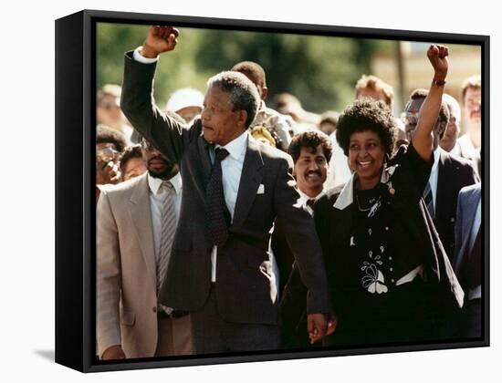Nelson Mandela and Winnie Mandela-Greg English-Framed Stretched Canvas