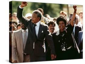 Nelson Mandela and Winnie Mandela-Greg English-Stretched Canvas