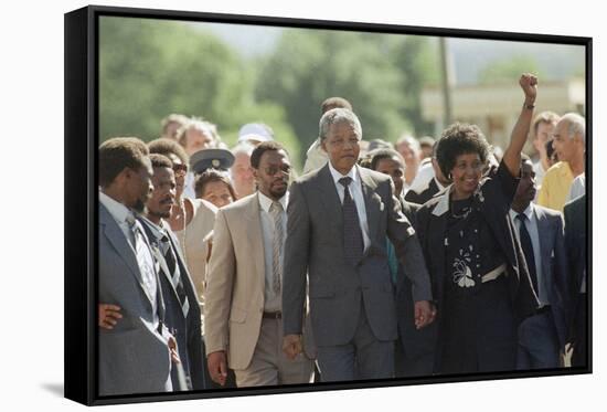 Nelson Mandela and Winnie Mandela-Greg English-Framed Stretched Canvas