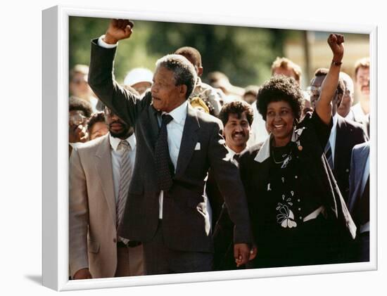 Nelson Mandela and Winnie Mandela-Greg English-Framed Photographic Print