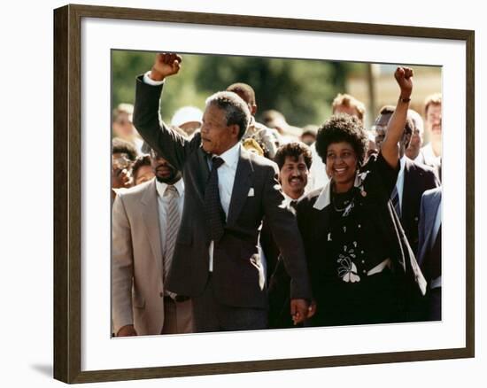 Nelson Mandela and Winnie Mandela-Greg English-Framed Photographic Print