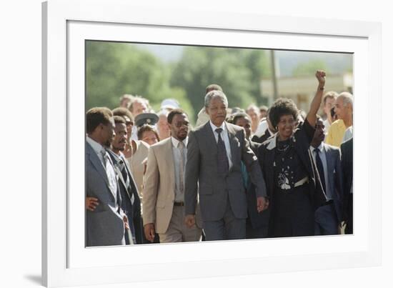 Nelson Mandela and Winnie Mandela-Greg English-Framed Photographic Print