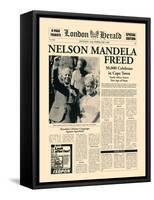 Nelson Mandela Freed-The Vintage Collection-Framed Stretched Canvas