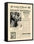 Nelson Mandela Freed-The Vintage Collection-Framed Stretched Canvas