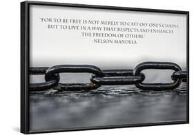 Nelson Mandela Freedom Quote-null-Framed Poster