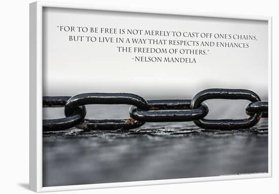 Nelson Mandela Freedom Quote-null-Framed Poster