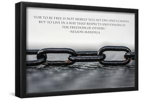 Nelson Mandela Freedom Quote-null-Framed Poster