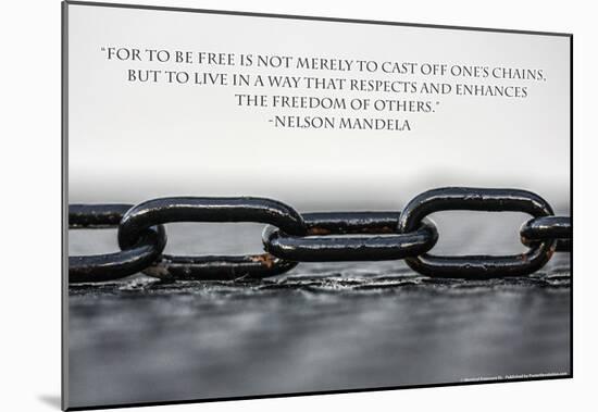 Nelson Mandela Freedom Quote-null-Mounted Poster