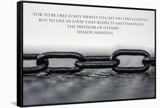 Nelson Mandela Freedom Quote-null-Framed Stretched Canvas