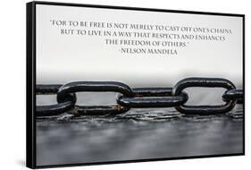 Nelson Mandela Freedom Quote-null-Framed Stretched Canvas