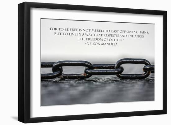 Nelson Mandela Freedom Quote-null-Framed Photo