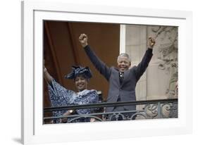 Nelson Mandela in France in 1990-Christian Lutz-Framed Photographic Print