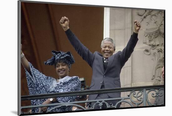 Nelson Mandela in France in 1990-Christian Lutz-Mounted Photographic Print