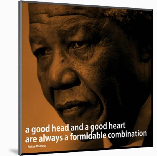 Nelson Mandela Quote iNspire 2 Motivational Poster-null-Mounted Poster