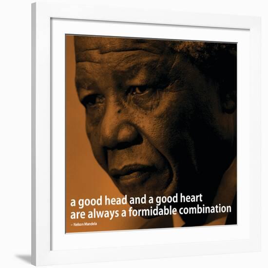 Nelson Mandela Quote iNspire 2 Motivational Poster-null-Framed Art Print