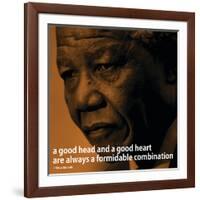 Nelson Mandela Quote iNspire 2 Motivational Poster-null-Framed Art Print