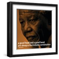 Nelson Mandela Quote iNspire 2 Motivational Poster-null-Framed Art Print