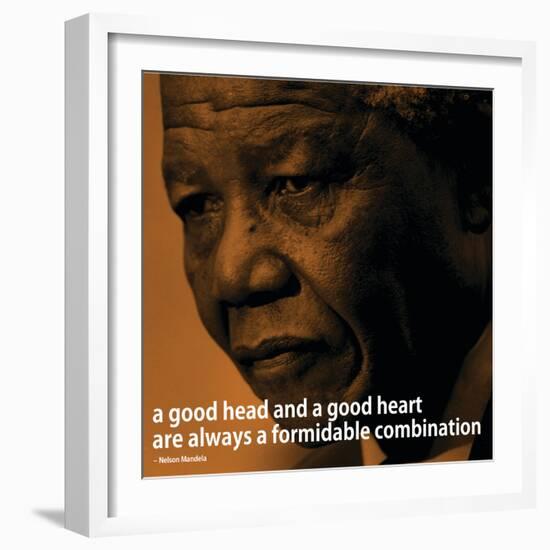 Nelson Mandela Quote iNspire 2 Motivational Poster-null-Framed Art Print