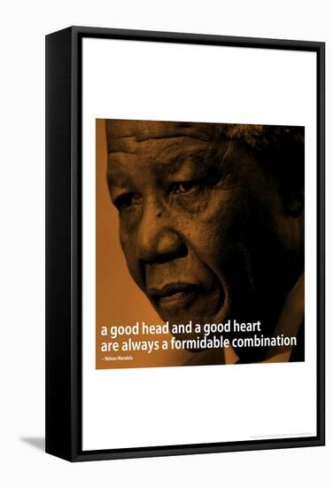 Nelson Mandela Quote iNspire 2 Motivational-null-Framed Stretched Canvas