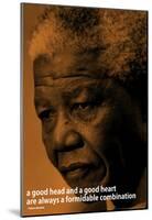 Nelson Mandela Quote iNspire Motivational Poster-null-Mounted Poster
