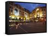 Nelson Mandela Square at Dusk, Sandton, Johannesburg, Gauteng, South Africa, Africa-Ian Trower-Framed Stretched Canvas