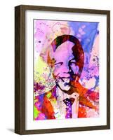 Nelson Mandela Watercolor-Anna Malkin-Framed Art Print